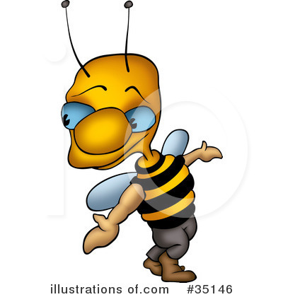 Royalty-Free (RF) Bee Clipart Illustration by dero - Stock Sample #35146