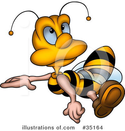 Royalty-Free (RF) Bee Clipart Illustration by dero - Stock Sample #35164