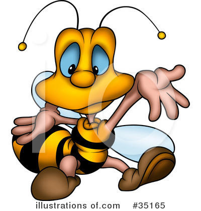 Royalty-Free (RF) Bee Clipart Illustration by dero - Stock Sample #35165