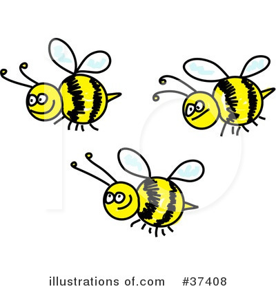 Royalty-Free (RF) Bee Clipart Illustration by Prawny - Stock Sample #37408