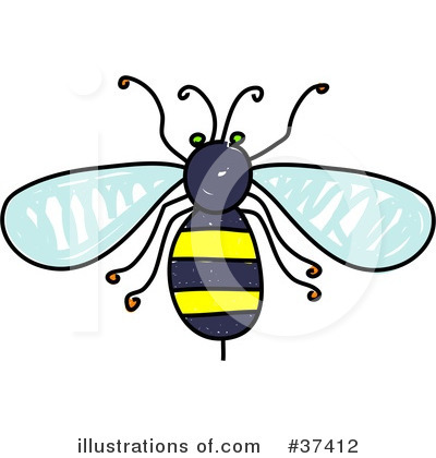 Royalty-Free (RF) Bee Clipart Illustration by Prawny - Stock Sample #37412
