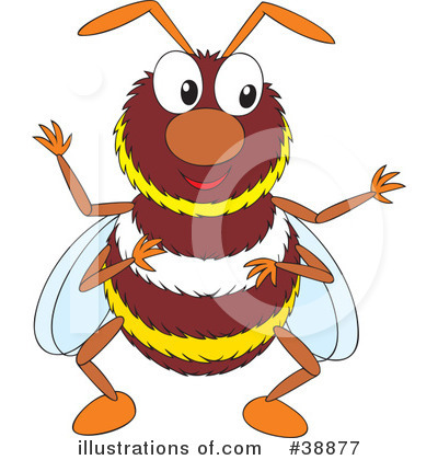 Royalty-Free (RF) Bee Clipart Illustration by Alex Bannykh - Stock Sample #38877