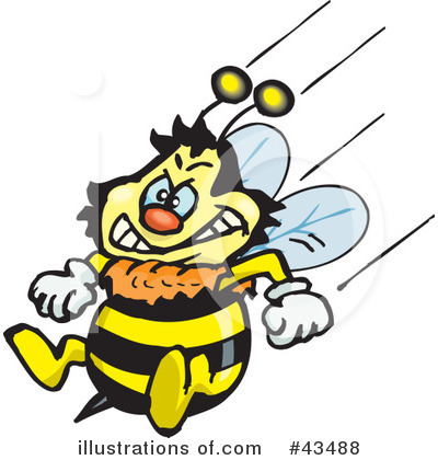 Bees Clipart #43488 by Dennis Holmes Designs