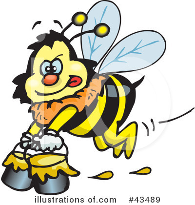 Bees Clipart #43489 by Dennis Holmes Designs