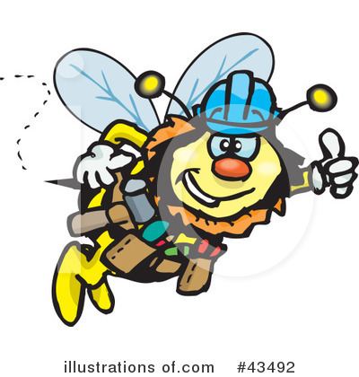 Royalty-Free (RF) Bee Clipart Illustration by Dennis Holmes Designs - Stock Sample #43492
