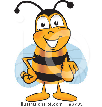 Bee Clipart #6733 by Mascot Junction