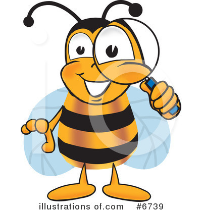 Royalty-Free (RF) Bee Clipart Illustration by Mascot Junction - Stock Sample #6739