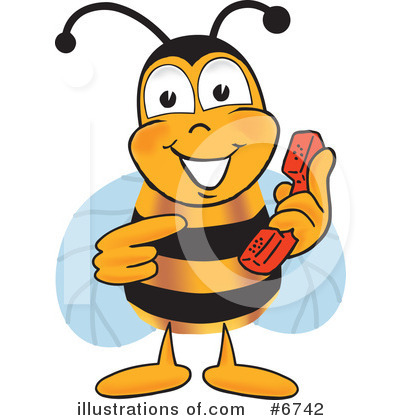 Bee Clipart #6742 by Mascot Junction