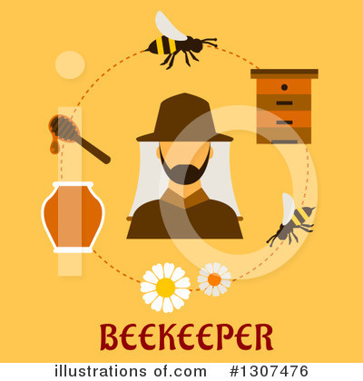 Royalty-Free (RF) Beekeeper Clipart Illustration by Vector Tradition SM - Stock Sample #1307476