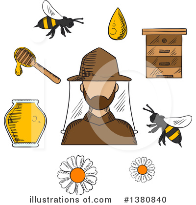 Royalty-Free (RF) Beekeeping Clipart Illustration by Vector Tradition SM - Stock Sample #1380840