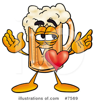 Royalty-Free (RF) Beer Mug Clipart Illustration by Mascot Junction - Stock Sample #7569