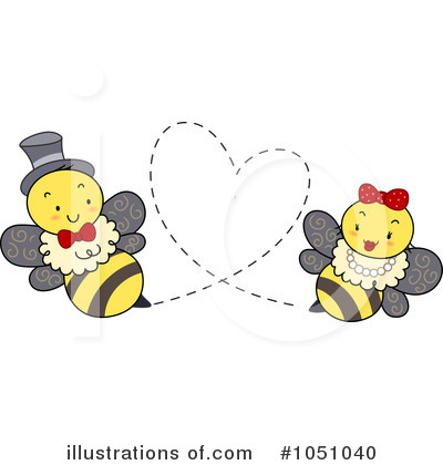 Royalty-Free (RF) Bees Clipart Illustration by BNP Design Studio - Stock Sample #1051040