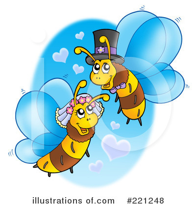 Royalty-Free (RF) Bees Clipart Illustration by visekart - Stock Sample #221248