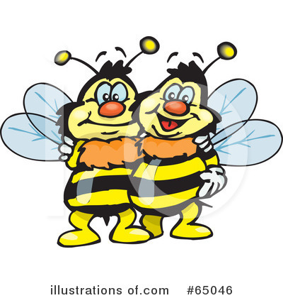 Bees Clipart #65046 by Dennis Holmes Designs