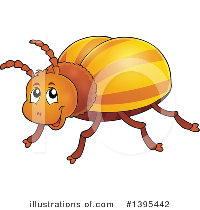Royalty-Free (RF) Beetle Clipart Illustration by visekart - Stock Sample #1395442