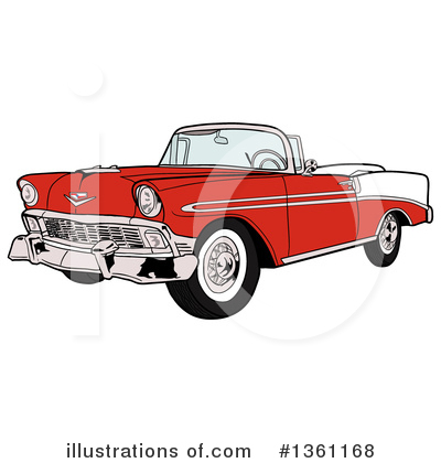 Convertible Car Clipart #1361168 by LaffToon