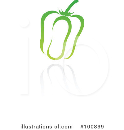 Royalty-Free (RF) Bell Pepper Clipart Illustration by cidepix - Stock Sample #100869