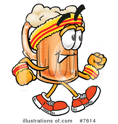Beer Mug Character Clipart #7614 by Mascot Junction