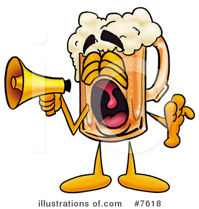 Beer Mug Character Clipart #7618 by Mascot Junction