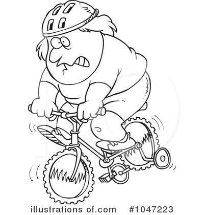 Royalty-Free (RF) Bicycle Clipart Illustration by toonaday - Stock Sample #1047223