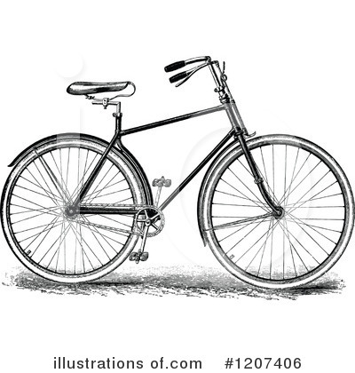 Royalty-Free (RF) Bicycle Clipart Illustration by Prawny Vintage - Stock Sample #1207406