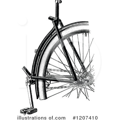 Royalty-Free (RF) Bicycle Clipart Illustration by Prawny Vintage - Stock Sample #1207410