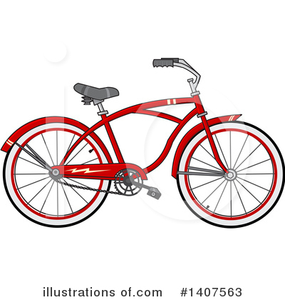 Royalty-Free (RF) Bicycle Clipart Illustration by djart - Stock Sample #1407563