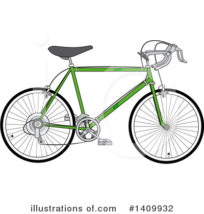 Royalty-Free (RF) Bicycle Clipart Illustration by djart - Stock Sample #1409932