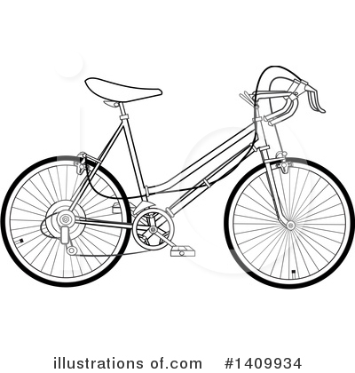 Royalty-Free (RF) Bicycle Clipart Illustration by djart - Stock Sample #1409934
