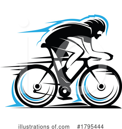 Cyclist Clipart #1795444 by Vector Tradition SM