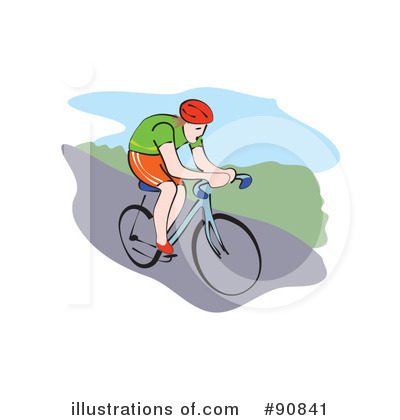 Royalty-Free (RF) Bicycling Clipart Illustration by Prawny - Stock Sample #90841