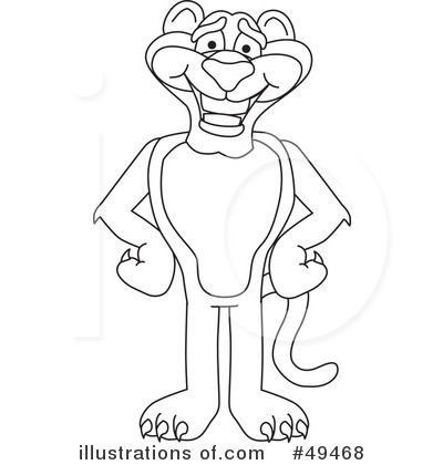 Big Cat Mascot Clipart #49468 by Mascot Junction