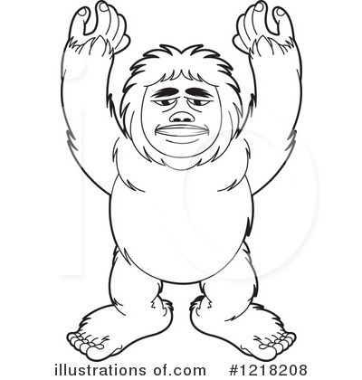 Royalty-Free (RF) Bigfoot Clipart Illustration by Lal Perera - Stock Sample #1218208