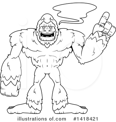 Royalty-Free (RF) Bigfoot Clipart Illustration by Cory Thoman - Stock Sample #1418421