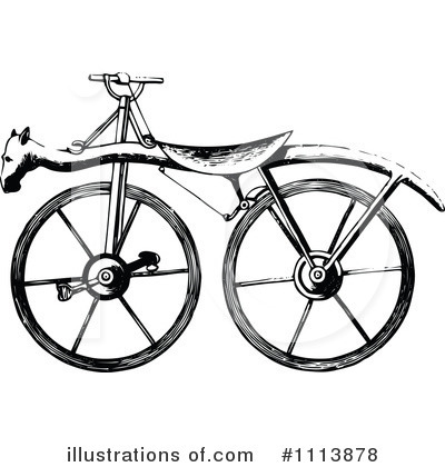 Royalty-Free (RF) Bike Clipart Illustration by Prawny Vintage - Stock Sample #1113878