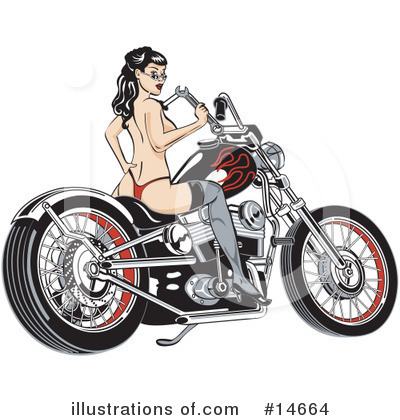 Royalty-Free (RF) Biker Clipart Illustration by Andy Nortnik - Stock Sample #14664