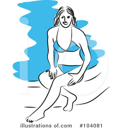 Royalty-Free (RF) Bikini Clipart Illustration by Prawny - Stock Sample #104081