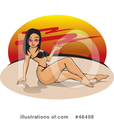 Royalty-Free (RF) Bikini Clipart Illustration by David Rey - Stock Sample #46498