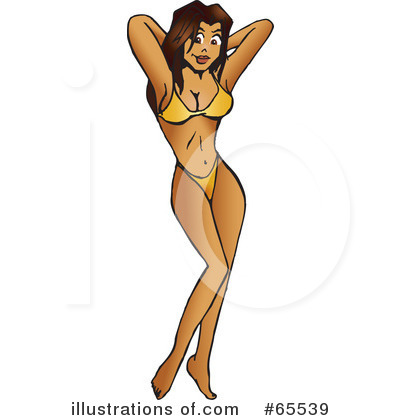 Royalty-Free (RF) Bikini Clipart Illustration by Dennis Holmes Designs - Stock Sample #65539
