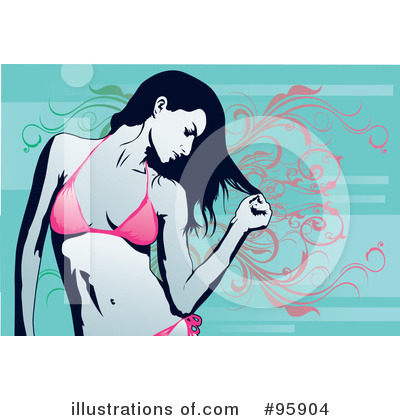 Royalty-Free (RF) Bikini Clipart Illustration by mayawizard101 - Stock Sample #95904
