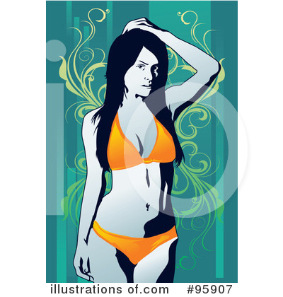 Royalty-Free (RF) Bikini Clipart Illustration by mayawizard101 - Stock Sample #95907