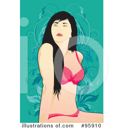 Royalty-Free (RF) Bikini Clipart Illustration by mayawizard101 - Stock Sample #95910