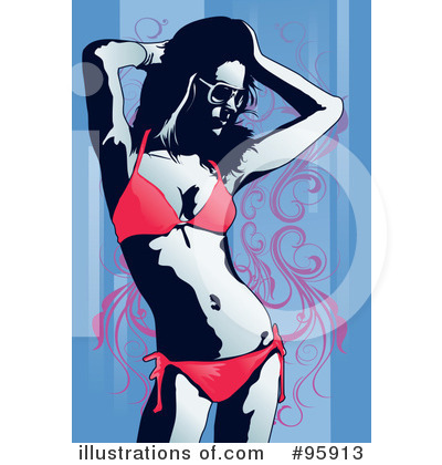 Royalty-Free (RF) Bikini Clipart Illustration by mayawizard101 - Stock Sample #95913