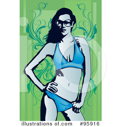 Royalty-Free (RF) Bikini Clipart Illustration by mayawizard101 - Stock Sample #95916
