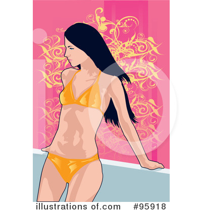 Royalty-Free (RF) Bikini Clipart Illustration by mayawizard101 - Stock Sample #95918