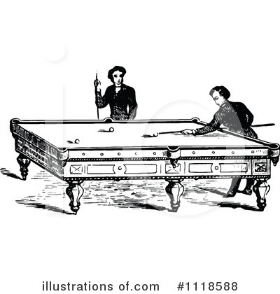 Royalty-Free (RF) Billiards Clipart Illustration by Prawny Vintage - Stock Sample #1118588
