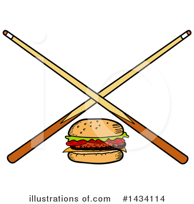 Burger Clipart #1434114 by LaffToon