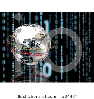 Binary Globe Clipart #34437 by KJ Pargeter