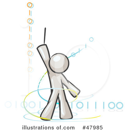 Royalty-Free (RF) Binary Code Clipart Illustration by Leo Blanchette - Stock Sample #47985