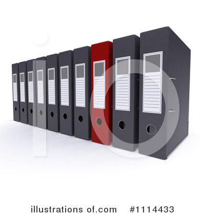 Royalty-Free (RF) Binders Clipart Illustration by KJ Pargeter - Stock Sample #1114433